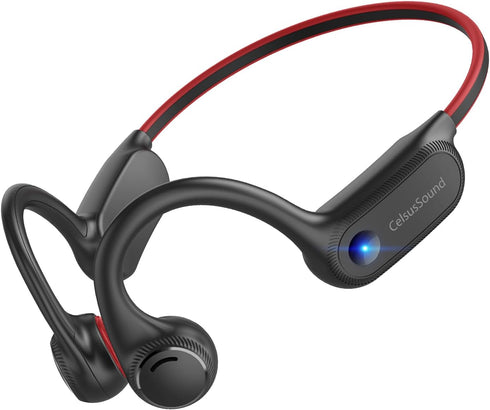Open Ear Bone Conduction Headphones Bluetooth 5.2, Red...