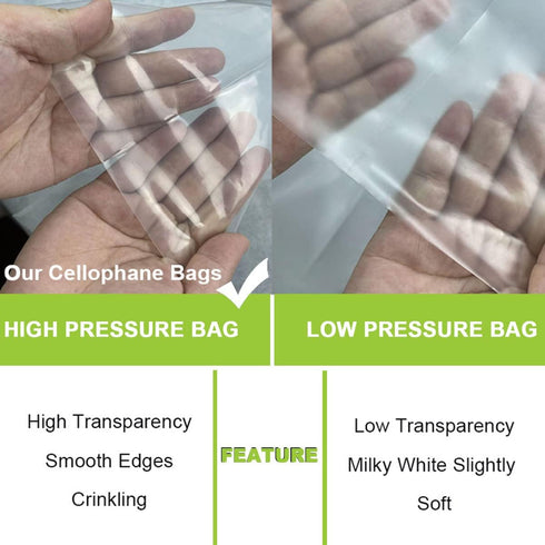Zcintert Clear Cello ???????????????????? ?????????? ????????, 100 Pcs - 8" x 11"(2mils), Plastic Gift Bags for Candy, Party Favor, Cookies, Candi...