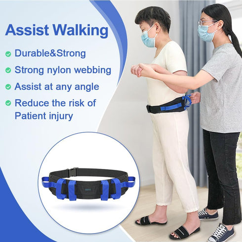 NEPPT Gait Belts Transfer Belts for Seniors Physical Therapy with Handles Safety Gait Belt for Lifting Elderly Fall Prevention Devices Medical Wal...