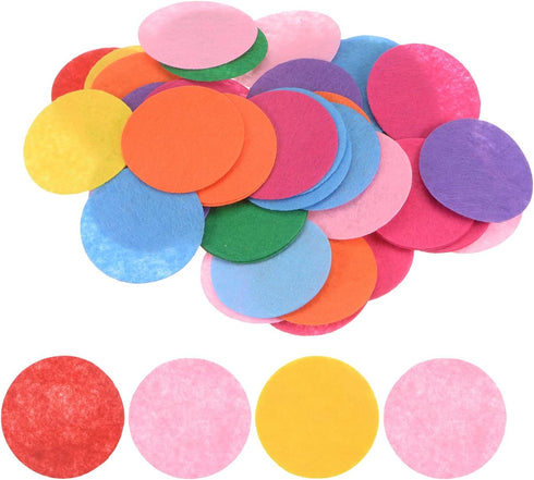100pcs Round Felt Circles, 50mm 2" Pre Cut Felt Craft Pads Non-Woven Mini Felt Fabric Circles for DIY Sewing Handcraft Cut Projects Craft Finishin...