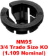 iMBAPrice NM95-100 (100-Pack) Black Button Push-In NM Cable Connector, 3/4 Trade Size, Fits 3/4-Inch Knock Outs, Black...