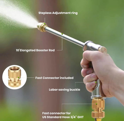 Garden Hose Nozzle, High Pressure Water Hose Nozzle Sprayer Head,fits 3/4” Garden Hose Thread,for Lawn & Garden,Washing Cars,Watering Garden,Clean...