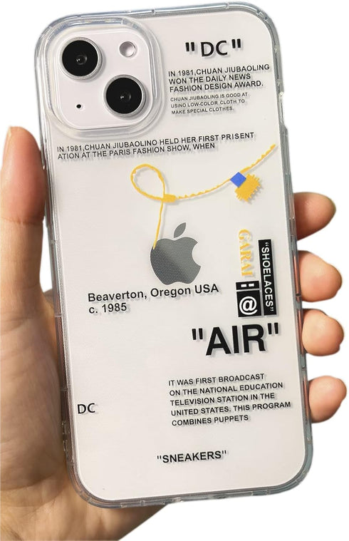 Slim Fit Protective Cases for iPhone 13 6.1 inch, Cool Classic Hot Cartoon Graphics Ultra Thin Soft Silicone Gel Rubber TPU Sports Shoes Brand Sne...
