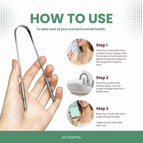 Stainless Steel Tongue Scraper for Adults with Travel Case (2 Pack) – Stainless Steel Cleaner for Daily Hygiene, Reduce Bad Breath – Oral Care Tra...