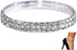 LucBuy 2PCS Twinkle Diamond Anklet, Elastic Rhinestone Tennis Ankle Bracelets for Women,Crystal Silver-Tone Sparkling Charm Foot Jewelry,Bling Shi...