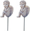 Decorative Angel Garden Stakes 2 Pack Miniature Angel Fairy Garden Angel Ornaments Small Angel Memorial Statue Fairy Garden Accessories...