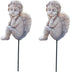 Decorative Angel Garden Stakes 2 Pack Miniature Angel Fairy Garden Angel Ornaments Small Angel Memorial Statue Fairy Garden Accessories...