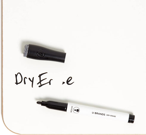 U Brands Dry Erase Lap Board, Double Sided, Ruled and Plain, 9 x 12 Inches, Dry Erase Marker Included (484U06-24)...