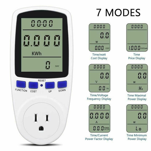 Digital Power Monitor Meter Usage Energy Watt Amp Volt KWh Electricity...