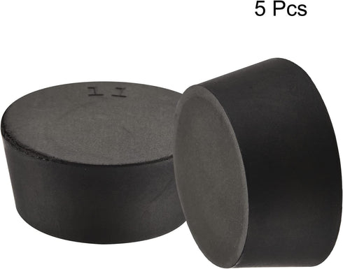 MECCANIXITY Rubber Tapered Plug 48mm to 56mm Solid Test Tubes Bungs Stopper Black for Lab Home 5 Pieces...