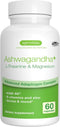 Advanced Ashwagandha KSM-66, L-Theanine & Magnesium, Clean Label, Multi Action Adaptogen Complex for Stress Support with Zinc & B Vitamins, 60 Veg...