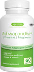 Advanced Ashwagandha KSM-66, L-Theanine & Magnesium, Clean Label, Multi Action Adaptogen Complex for Stress Support with Zinc & B Vitamins, 60 Veg...