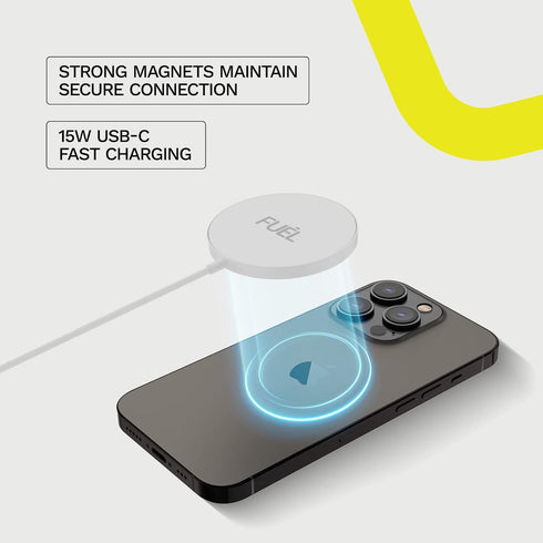 iPhone Charger Fast Charging Magsafe Charger- Fuel - 15W Magnetic Wireless Charging Pad - Compatible with Magsafe - Magnetic Charger for iPhone 14...
