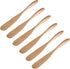Wood Butter Knife Cheese Spreader 6.5", Set of 6, Restaurant Grade...