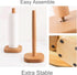 HUAJIE BienStylife Paper Towel Holder, Wooden Base Kitchen Paper Hanger Rack Bathroom Towel Roll Stand Organizer Countertop Wooden Paper Towel Hol...