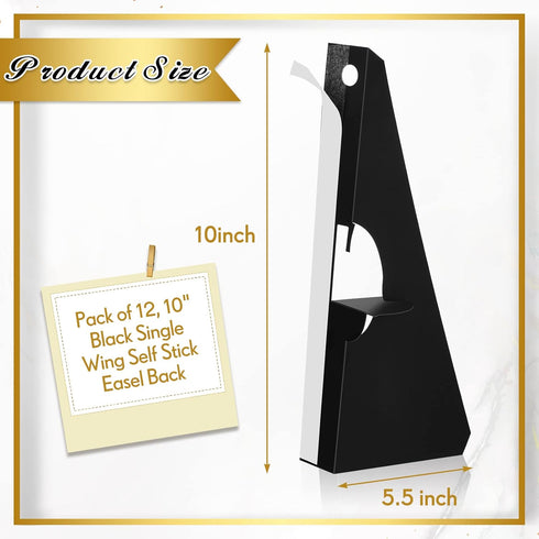 12 Pack 10 Inch Poster Stand Self Stick Easel Back Poster Board Stand Convenient Peel and Stick Self Adhesive Easels Display Cardboard Sign Stand ...