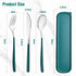 Travel Utensils with Case, 4pc Reusable Utensils Set with Case, Camping Utensil Set, Portable Silverware Lunch Utensils Set for Work Camping Schoo...