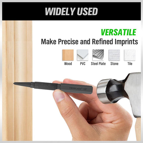 SWANLAKE 4-Piece Nail Setter Punch and Center Punch Set...