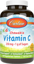 Carlson - Kid's Chewable Vitamin C, 250 mg, 1 g of Sugars, Immune Support & Optimal Wellness, Antioxidant, Tangerine, 120 Vegetarian Tablets...