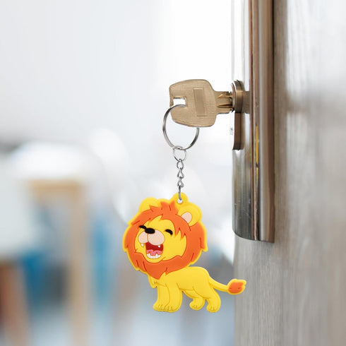 40 Pack Cute Roar Lion Keychains for Wild Animal Party Favors, Safari Animal Party Favors, Baby Shower Return Gifts...