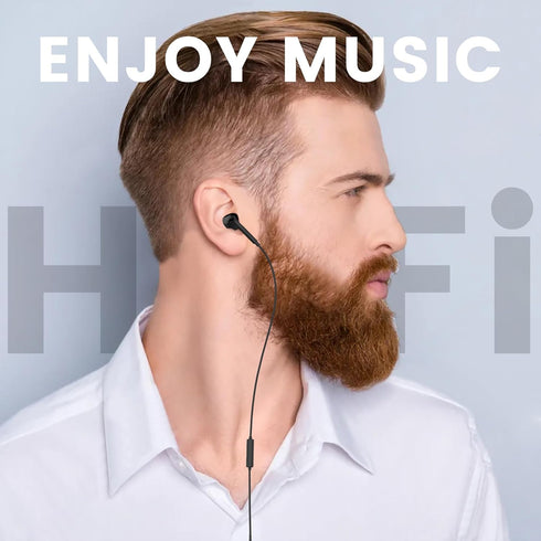 MOSWAG in Ear Headphones, Half in Ear Headphones with Mic Built in Volume Control Suitable for IPad, Android, MP3, Samsung Most 3.5mm Audio Device...