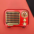 Retro Bluetooth Speaker Red Vintage Style with FM Radio Strong Bass Enhancement Loud Volume AUX TF Card MP3 Player...