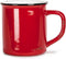 Abbott Collection Enamel Look Stoneware Mug, Red -...
