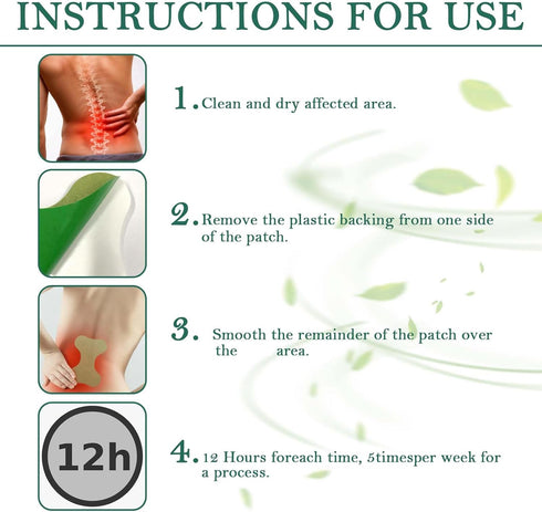 Lumbar Vertebra Patches, Herbal Wormwood, Back and Spine Support, Muscle and Joint Comfort, Non-Invasive Management, 24Pcs...