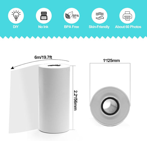 10 Rolls Kids Instant Print Camera Refill Paper-Photo Print Thermal Paper For Syutinn Kids Camera Instant Print,Refill Print Paper Campatible For ...