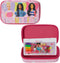 Innovative Designs Barbie Pencil Case Set with Stickers and Gel Pens for Kids, Molded with Zip Closure, Light Pink...