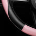 Soft Cute Light Pink Microfiber Leather Anti-Slip Steering Wheel Cover, Universal 15 Inch for Women Girls, Fit Vehicles, Sedans, SUVs, Vans, Truck...