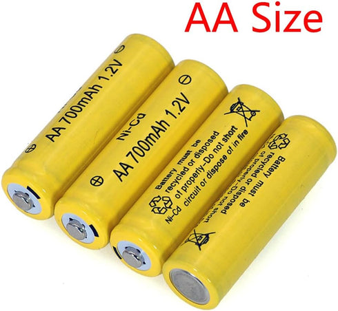12 Packs AA Garden Ni-cd Batteries 1.2V AA 700mAh Ni-Cd Rechargable Battery for Solar Lights,lawn Landscape lighting?AA Size?...