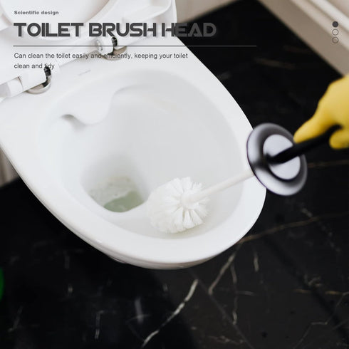 3pcs Bowl for Tools Plastic Household Replacement Cleaners Round Accessories Heads Durable Head Home Scrubber Brush Hotel Cleaning System Bathroom...