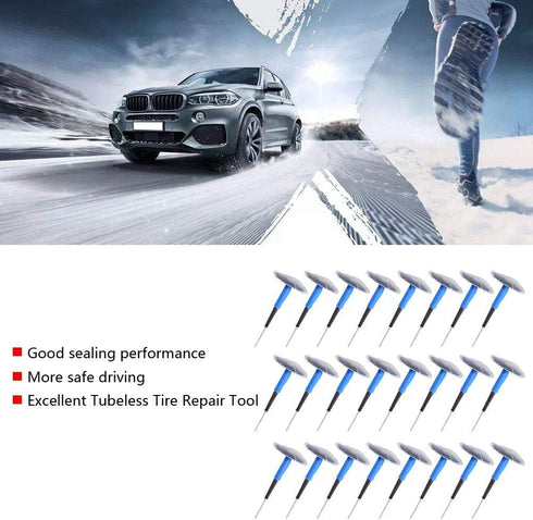 24 PCS Radial Tyre Puncture Patches Tire Repair Tool Car Motorcycle Universal Tubeless Tire Puncture Repair Mushroom Plug Patch Gum for Car,motorc...