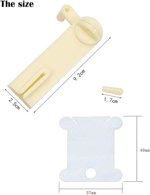 Fokanlo 300 Pieces Plastic Floss Bobbins with 1 Bobbin White Winders for Cross Stitch Cotton Thread Craft DIY Sewing Storage,Thread Organizer Hold...