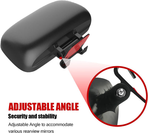 Universal Wide Angle HD Adjustable Vehicle Rearview Mirror Accessories, 4.92In x 2.36In, Waterproof (Black & Silver)...