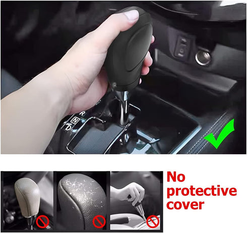 2 Pack Car Gear Shift Knob Cover, Anti-Slip Auto Knob Gear Stick Protector, Comfortable Silicone Handbrake Shifter Cover for Men Women, Universal ...