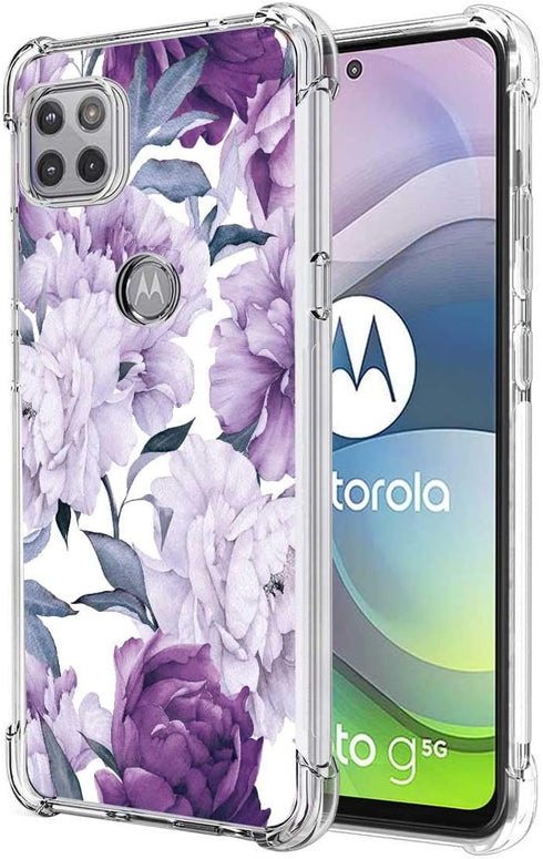 for Moto One 5G Ace Case, Moto G 5G Case, Slim Flexible TPU for Girls Women Airbag Bumper Shock Absorption Rubber Soft Silicone Case Cover Fit for...