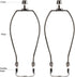 8 Inch Lamp Harp, Saangseon Dark Nickel Lamp Shade Harp Holder Replacement with Finial and Detachable 3/8 Saddle Base, Set of 2 DIY Lighting Acces...