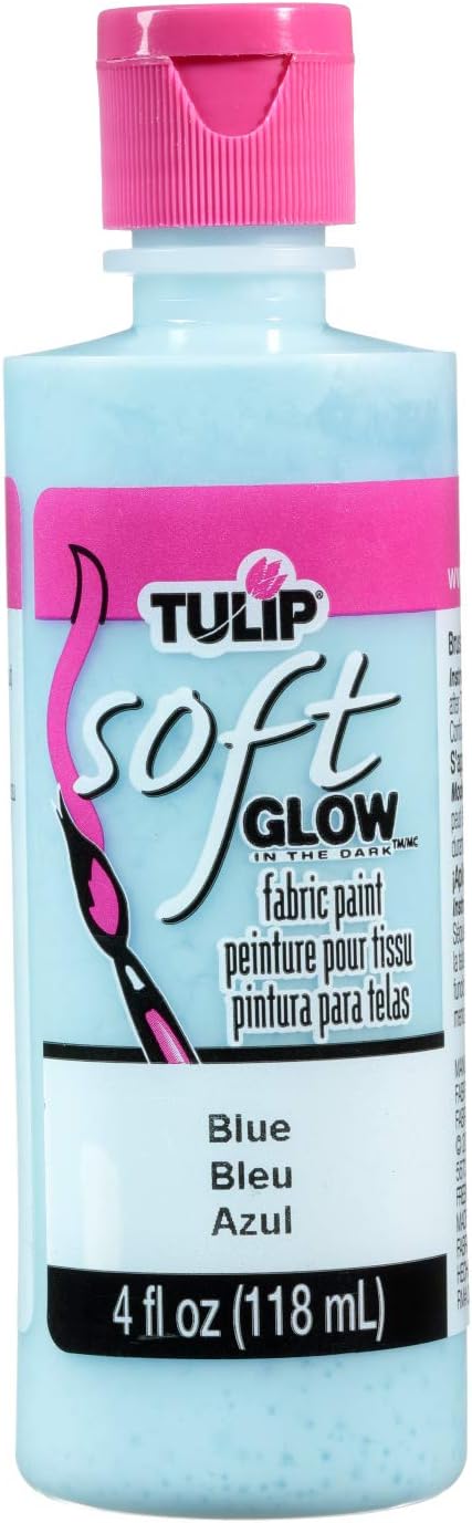 Tulip 29105 Soft Fabric Paint 4oz Glow Blue...
