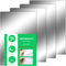 4 Pieces Flexible Cut to Size Mirror Sheet 6" x 9", Self Adhesive Non Glass Mirror Stickers PETG Plastic Mirror...