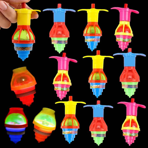 9Pack LED Light Up Spinning Tops with Gyroscope, LED Flashing Spinning Toys for Kids, Party Favors Goodie Bag Fillers Glow Dark Party Supply Bulk ...