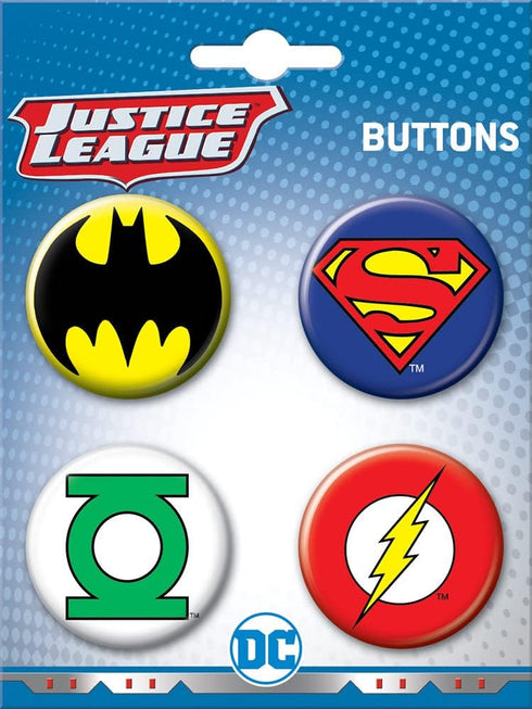 Ata-Boy DC Comics 4 Button set, 1.5" - Round Officially Licensed Collectible Pin-Back Buttons...