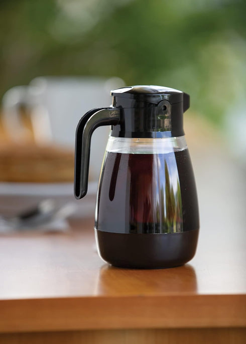 Service Ideas SY916BL Syrup Dispenser, 16oz, Black/Clr...