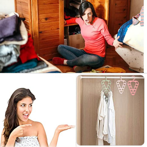 Magic Clothes Hanger 9 Holes Clothes Organizer Multifunction Space Saver Hanger for Clothes Drying and Storage...