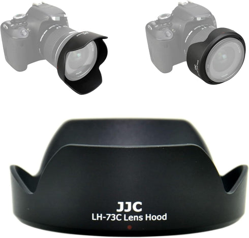 JJC Reversible Lens Hood Shade Protector for Canon EF-S 10-18mm f/4.5-5.6 is STM Lens on Camera Rebel T7i T8i T7 T6S T6i T5i T5 SL3 SL2 EOS 90D 80...
