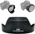 JJC Reversible Lens Hood Shade Protector for Canon EF-S 10-18mm f/4.5-5.6 is STM Lens on Camera Rebel T7i T8i T7 T6S T6i T5i T5 SL3 SL2 EOS 90D 80...