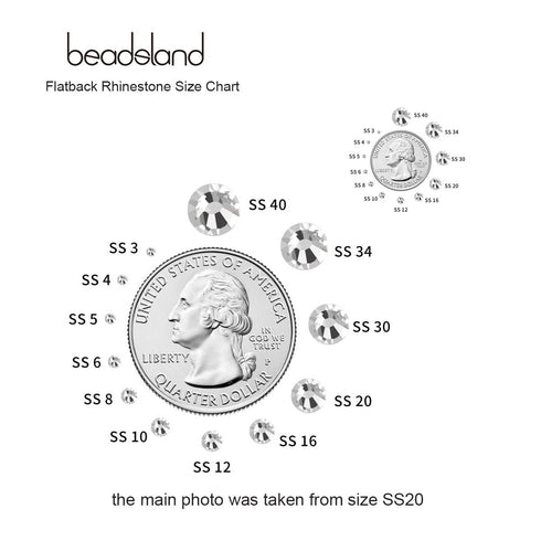beadsland 1440pcs Flat Back Crystal Rhinestones Round Gems for Nail Art and Craft Glue Fix, CrystalAB (SS12(2.9-3.0mm))...
