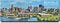 Buffalo Panoramic Fridge Magnet Niagara New York State Travel Souvenir...