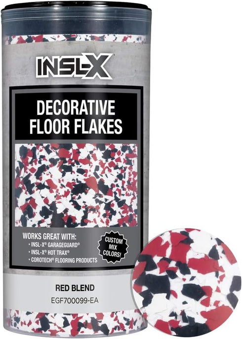 INSL-X PRODUCTS EGF700099-EA RED Combo Decorative Floor Flakes, 12 oz...